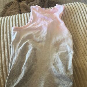Gymshark Pink and Gray Sleeveless Top medium